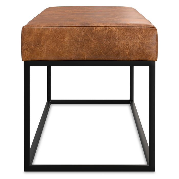 Candice - Ottoman Bench - Tan / Black Simpli-Home