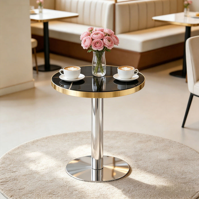Elegant Modern Round Bistro Table Home Essentials