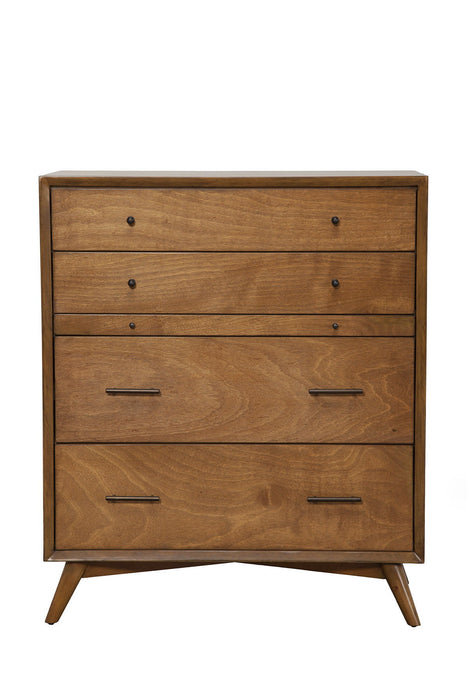 Solid Wooden 4 Drawer Chest - Brown