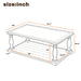 Farmhouse Rectangular Coffee Table With 2 Tiers Hearth and Haven