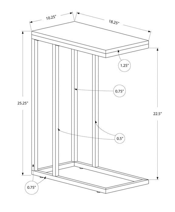 C-Shaped Accent Table For Living Room 8th Street