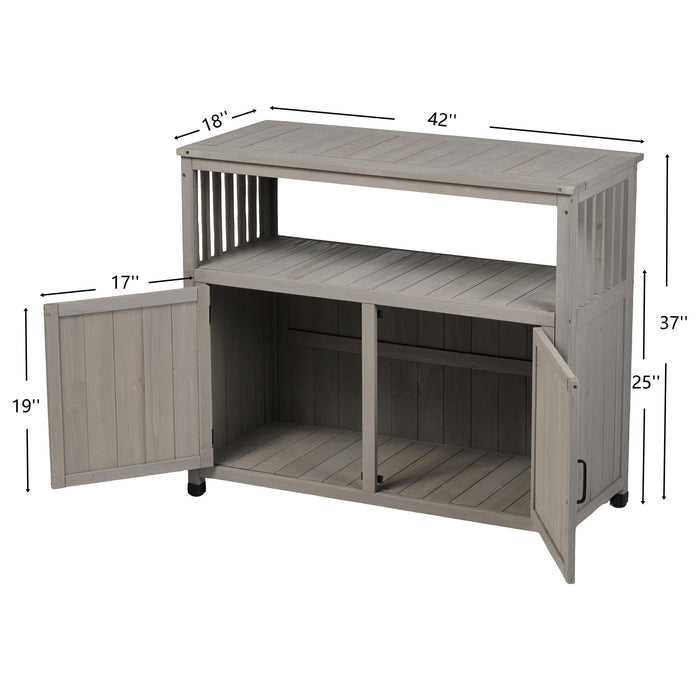 Patio Bar Table Set With Storage Home Essentials
