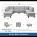 8 Piece Modular U - Shape Sectional Sofa Home Essentials