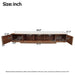 TV Stand, Entertainment Center With Cable Management And Soft Closing Hinges - Walnut Hearth and Haven