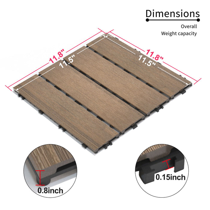 Patio Deck Tiles, Pack Of 22 Daily Nest