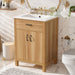 Bathroom Vanity With Flip Drawer, 2 Soft Close Doors, Adjustable Shelf And Ceramic Sink Hearth and Haven