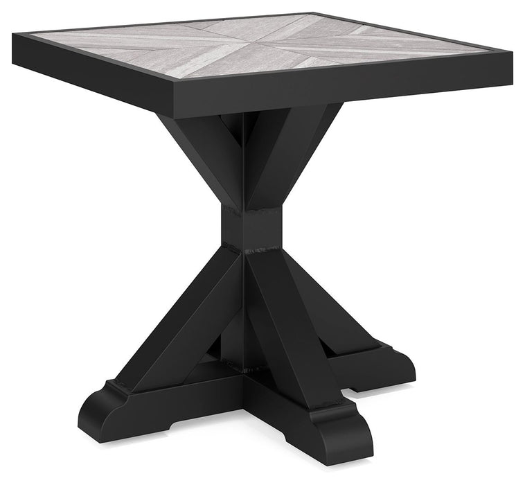 Beachcroft - Square End Table - Black / Light Gray Signature Design by Ashley®