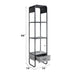 Raziela - TV Stand Side Pier - Concrete Gray & Black ACME