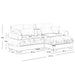 Super Comfort Oversized Modular Sectional Sofa With Movable Ottoman Home Essentials