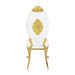 Fallon - Side Chair (Set of 2) - White Velvet & Mirrored Gold ACME