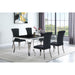 5 Piece Rectangular Dining Set With Upholstered Chairs - Black Furniture Max