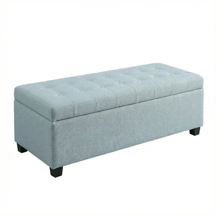 Elegant Tufted Storage Ottoman Bench Home Essentials
