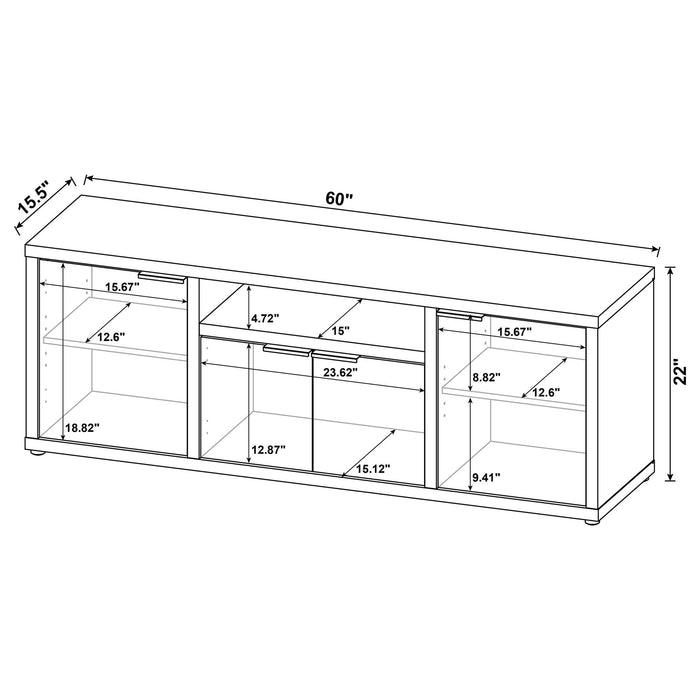Noriega - 3 Piece TV Entertainment Center, Open & Concealed Storage - Wood Furniture Max