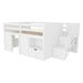 Low Loft Bed Frame With Built In Stairs, Storage Drawer, Shelf And 7 Color LED Light Home Essentials