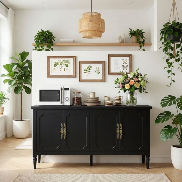 Vintage Buffet Cabinet With Adjustable Shelves Home Essentials