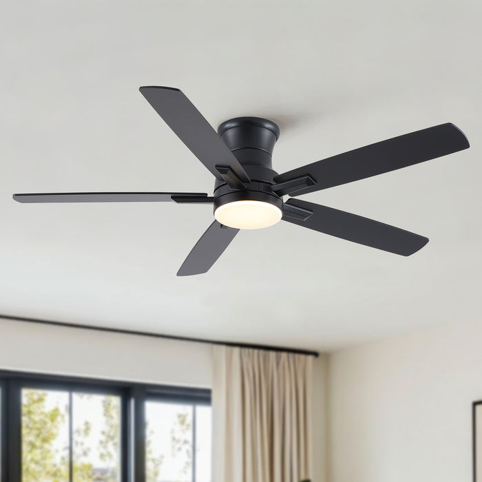 Mordern Flush Mount Ceiling Fan With Light And Remote Control Daily Nest