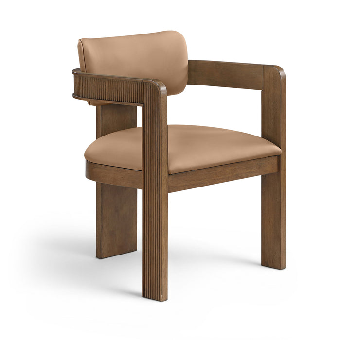 Sacha - Vegan Leather Upholstered Dining Chair With Brown Base (Set of 2) Meridian Furniture