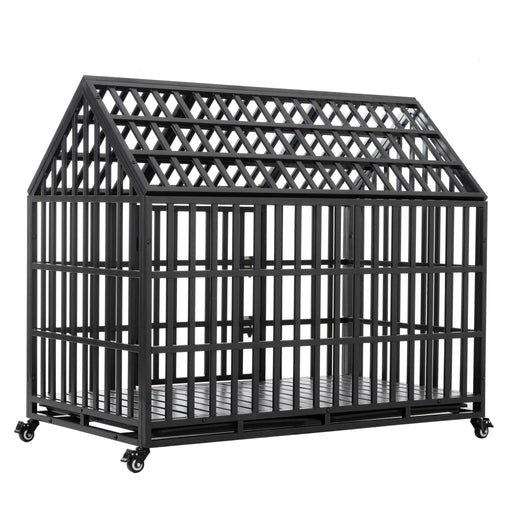 Heavy Duty Dog Crate Lockable Wheels Daily Nest