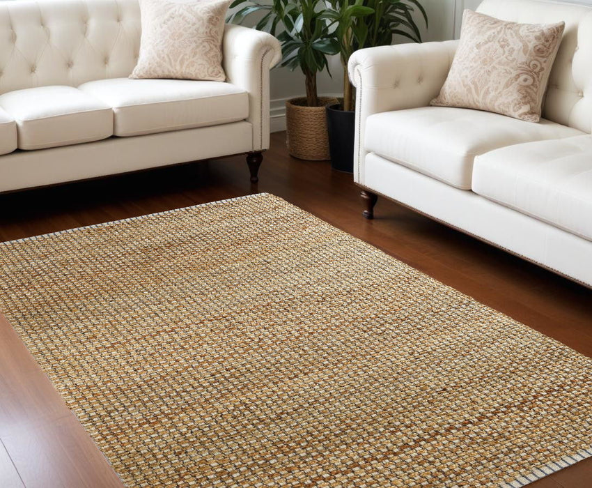 7.8' x 9.8' Modern Hand Woven Jute Area Rug - Natural