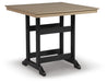 Fairen Trail - Square Counter TBL w/Umb OPT - Black / Driftwood Signature Design by Ashley®