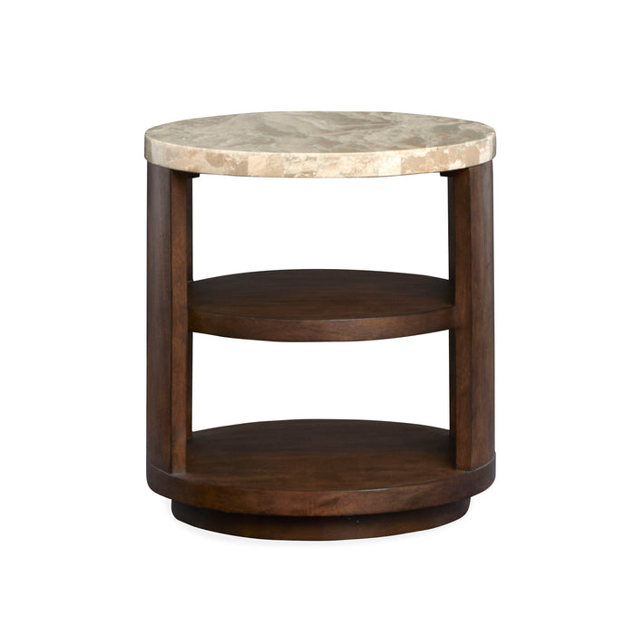 McPherson - Round End Table - Burnt Umber Magnussen Furniture