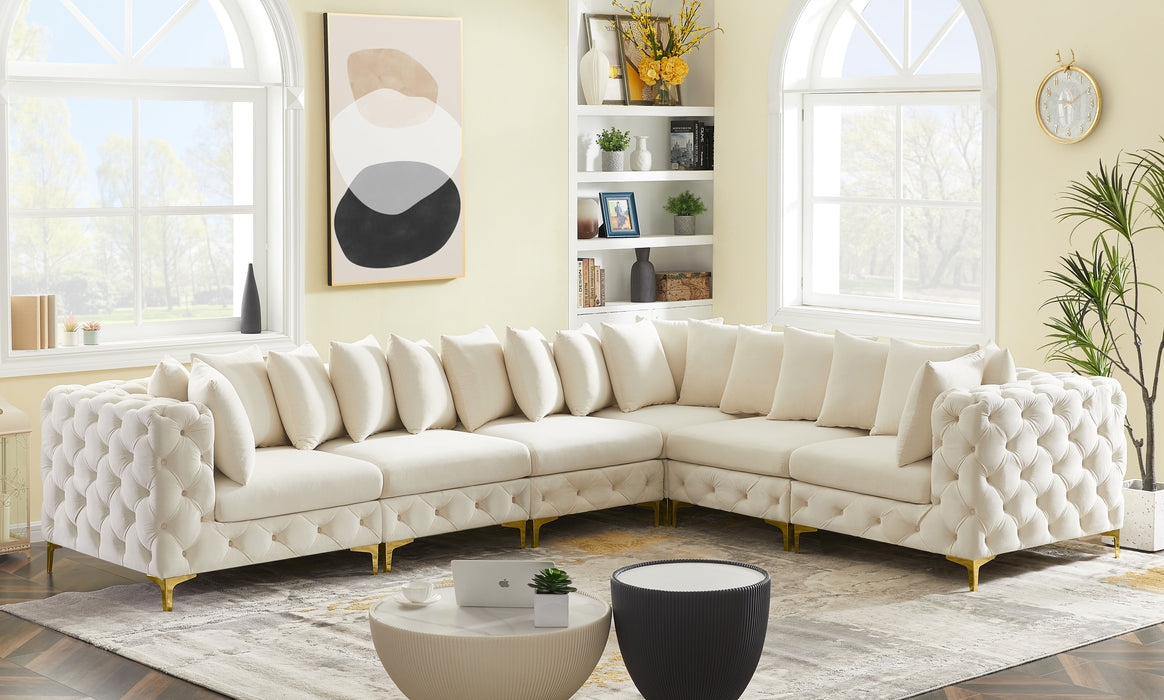 Tremblay - Modular Sectional 6 Piece - Cream - Fabric