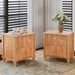 Modern Fluted Nightstand With 3 Drawers Home Essentials