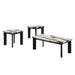 Strata - Faux Marble 3 Piece Occasional Set (1 Coffee & 2 End Tables) - Black / White New Classic