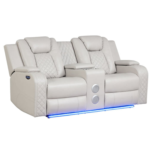 Benz - Power Reclining Loveseat & LED Lighting And Built In USB Matrix Furniture Group