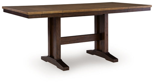 Rylandeen - Rectangular Dining Room Counter Height Extension Table - Light Brown / Dark Brown Signature Design by Ashley®