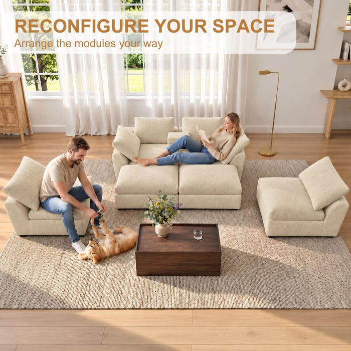 Modular Cloud Couch With Storage Console Home Essentials