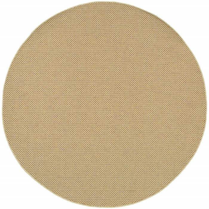 8' X 8' Indoor Outdoor Area Rug - Beige