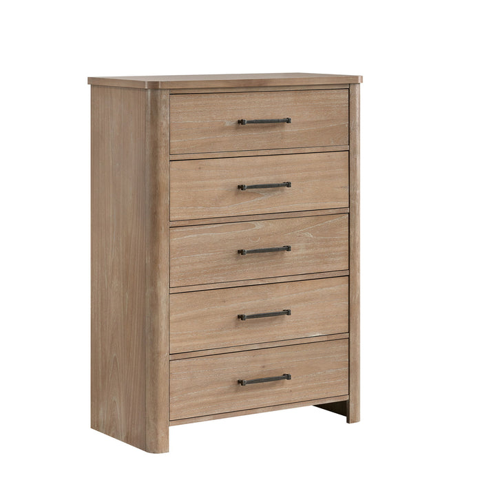 Anika - 5 Drawer Chest - Natural / Brown New Classic