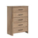 Anika - 5 Drawer Chest - Natural / Brown New Classic