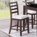 Ladder Back Design Counter Height Dining Chairs (Set of 2) - Walnut Home Essentials