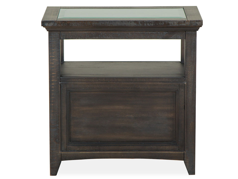 Westley Falls - Chairside End Table - Graphite Magnussen Furniture