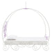 Priya II - Full Bed With Canopy - White & Light Synthetic Leather Rple ACME