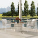 Maiden - Barrel Back Aluminum & Rope Outdoor Patio Dining Chair, Sunproof Olefin (Set of 2) Jennifer Taylor Home