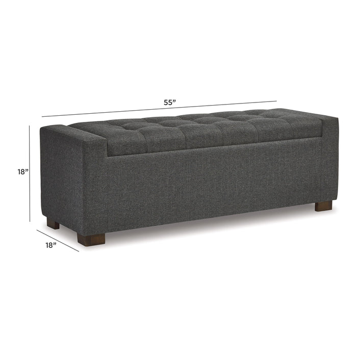Cortwell - Storage Bench - Gray Signature Design by Ashley®