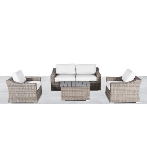 4 Person Sofa Seating Group With Cushions Perfect For Outdoor Gatherings - Gray / Gray Mix LSI Patio Furniture