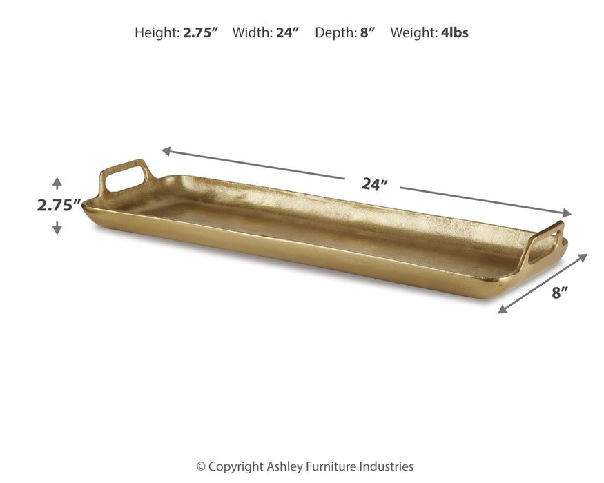 Posy - Tray - Gold Finish Signature Design by Ashley®