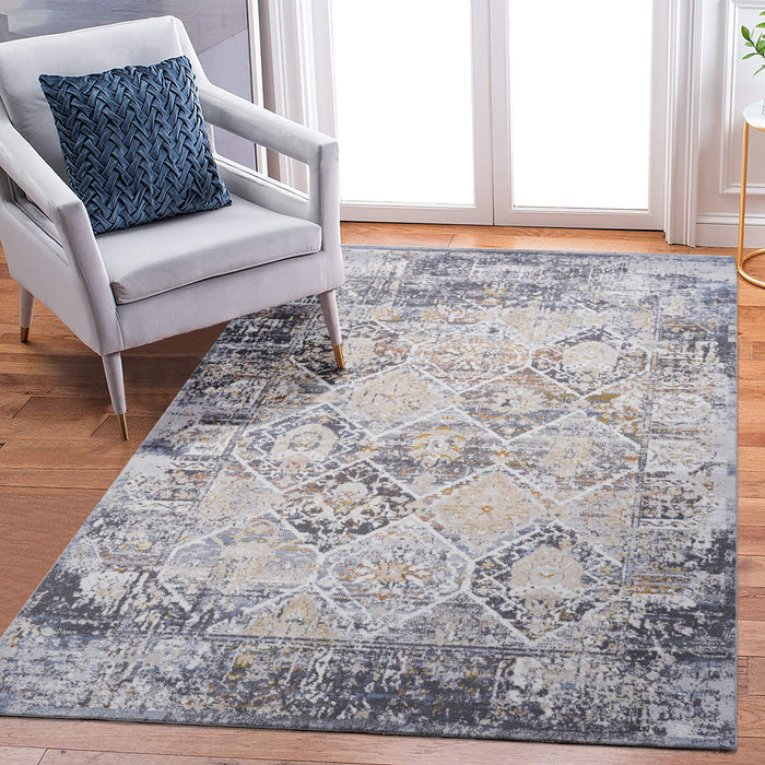 8' x 10' Traditional Non-Shedding Living Room Bedroom Dining Home Office Stylish And Stain Resistant Area Rug - Multi