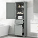 Tall Freestanding Bathroom Storage Cabinet With Adjustable Shelf And 2 Drawers Hearth and Haven