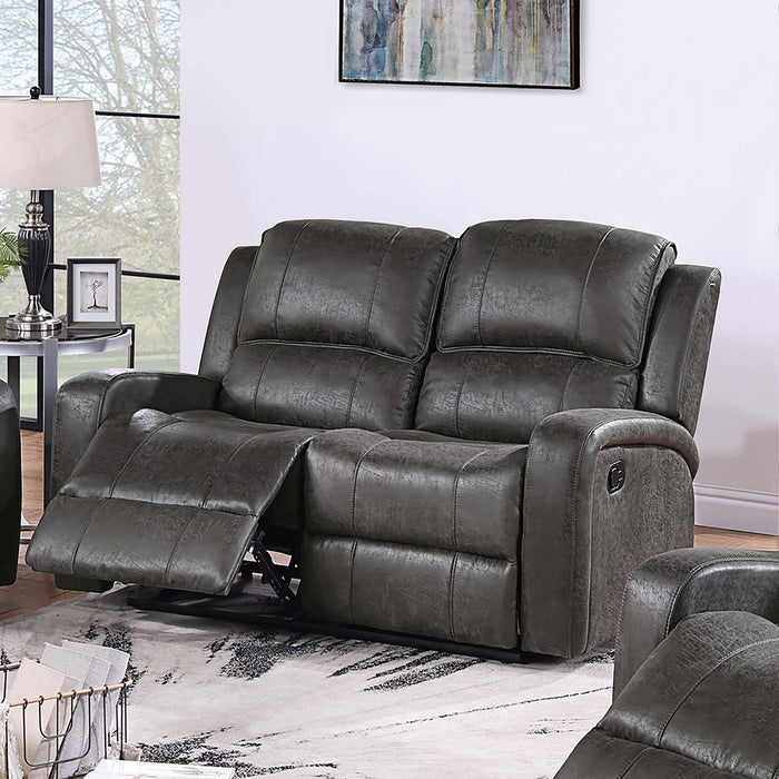 Manual Reclining Loveseat With Horizontal And Vertical Tufting Home Essentials