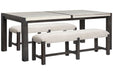 Plum Creek - 3 Piece Rectangular Dining Table Set Magnussen Furniture