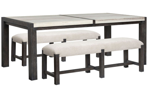 Plum Creek - 3 Piece Rectangular Dining Table Set Magnussen Furniture
