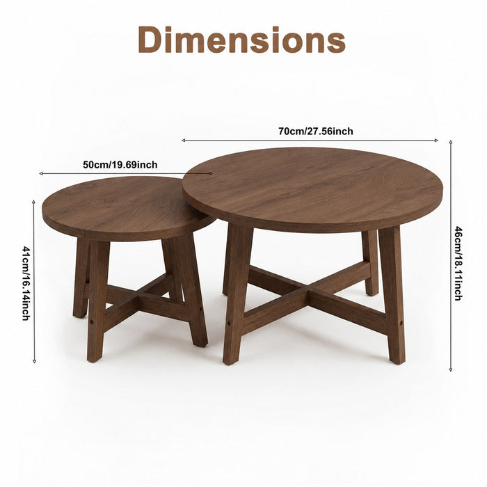 Round Nesting Stackable Tables For Living Room Home Essentials
