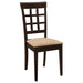 Lattice Back Dining Chair (Set of 2) - Brown Furniture Max