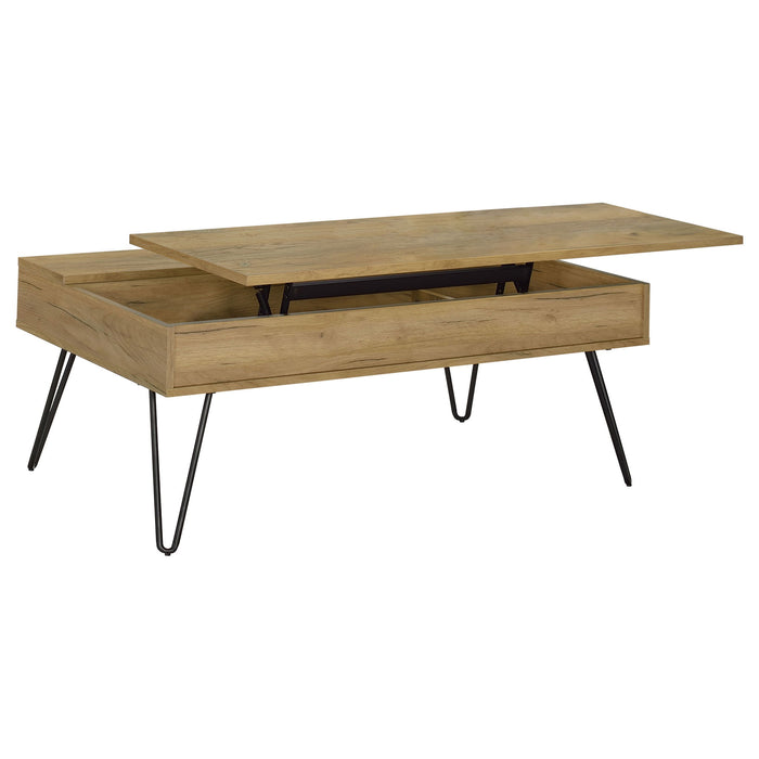 Amara - Lift Top Coffee Table With Hidden Storage - Oak Furniture Max