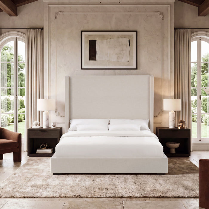 Hampton - Upholstered Platform Bed With Tall Headboard House & Home Furniture